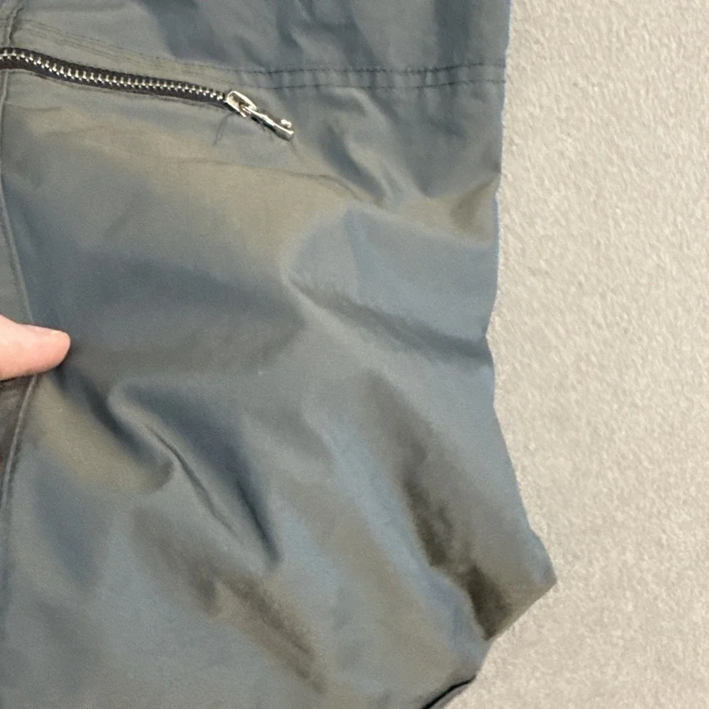 Vintage Pants Mens Large Cargo‎ Combat Nylon IRIDESCENT Zip Pockets Y2K Rave